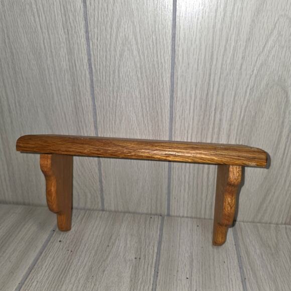 Vtg Elegant Wooden Wall Shelf Farmhouse Cottagecore Country Read - Picture 1 of 6
